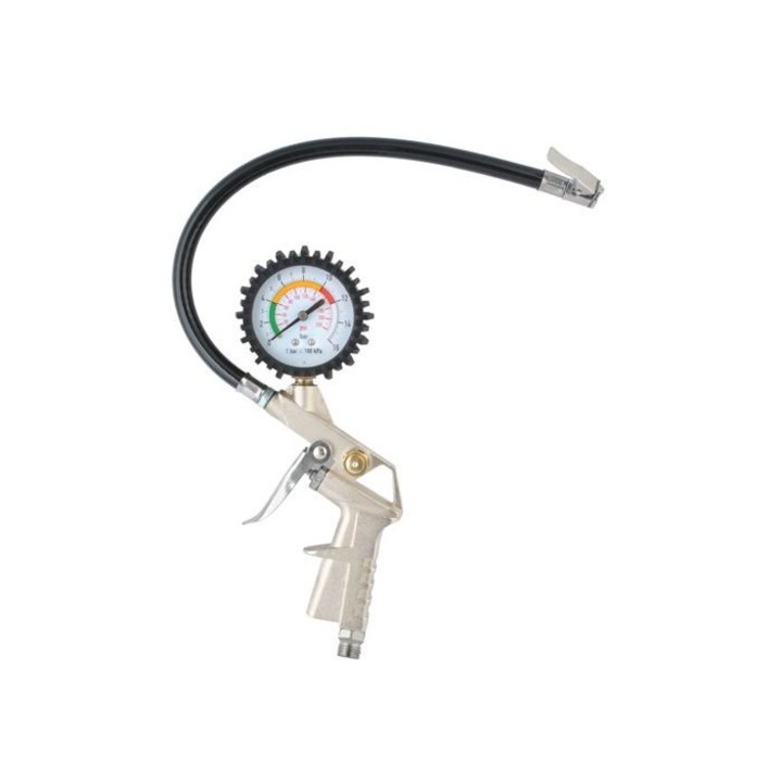 Pistol barometru cu aer, Metal,16 bar, Argintiu