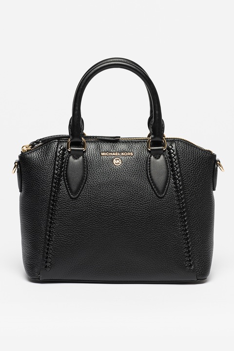 Michael Kors, Bőr táska fogantyúval és levehető pánttal Sienna, fekete