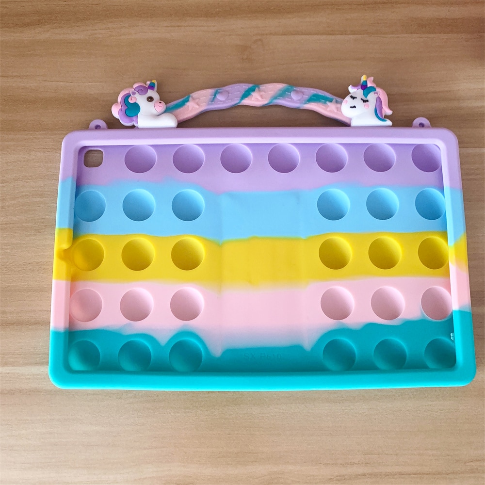 Husa tableta, Silicon, Compatibila cu Samsung Galaxy Tab S6 Lite, Multicolor