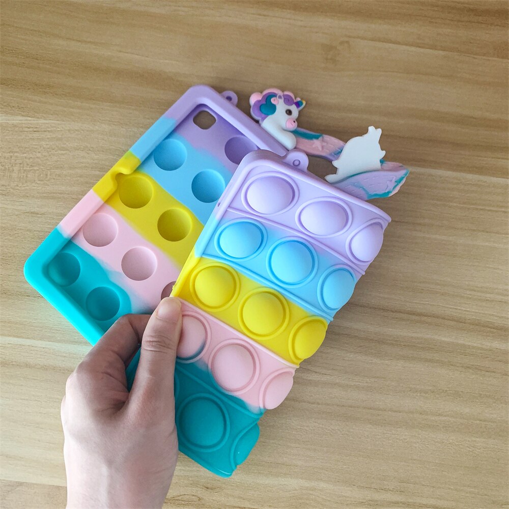 Husa tableta, Silicon, Compatibila cu Samsung Galaxy Tab S6 Lite, Multicolor