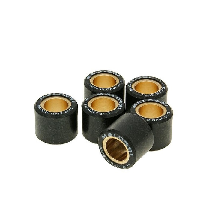 Set role variatoare, Malossi, HT 20x17mm, 15.0g, Negru