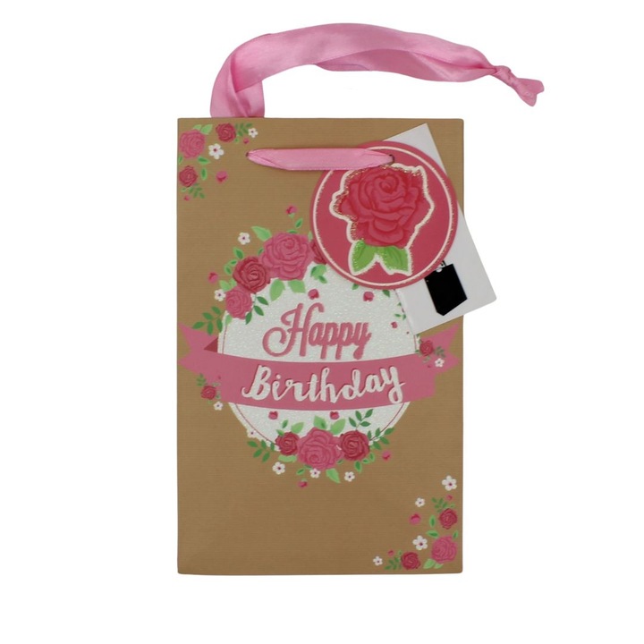 Подаръчна торбичка за парфюм Clairefontaine P Floral Birthday, 20 x 12,5 x 9 cm