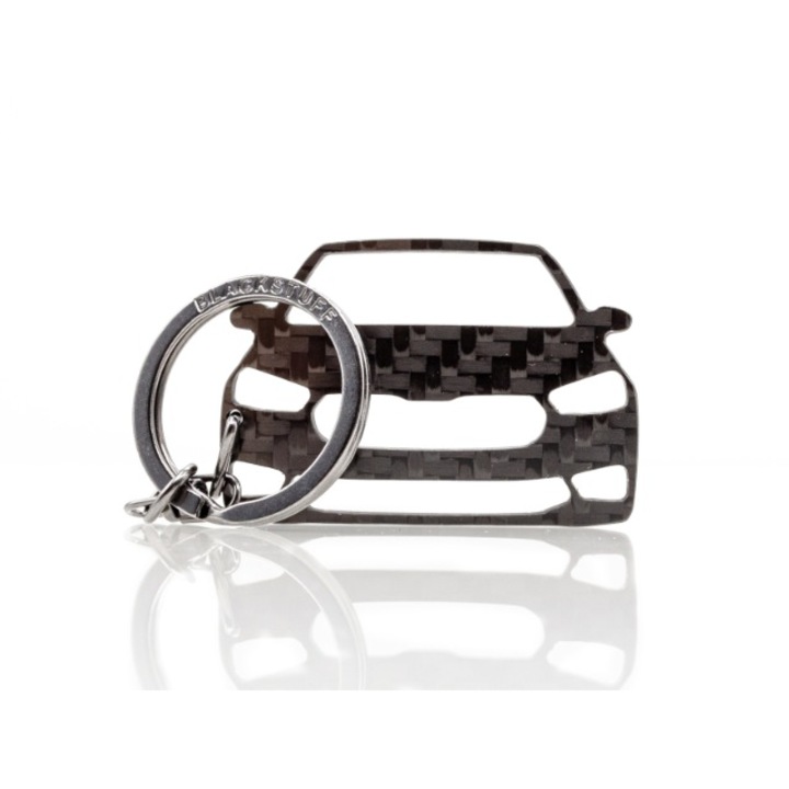 Karbonszálas (genuine carbon fiber) kulcstartó, modell: Fabia MK4 2021