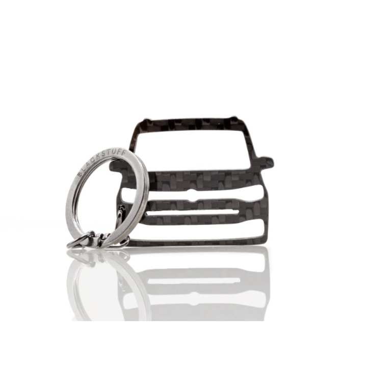 Karbonszálas (genuine carbon fiber) kulcstartó, modell: Caddy Touran Mk4 2020