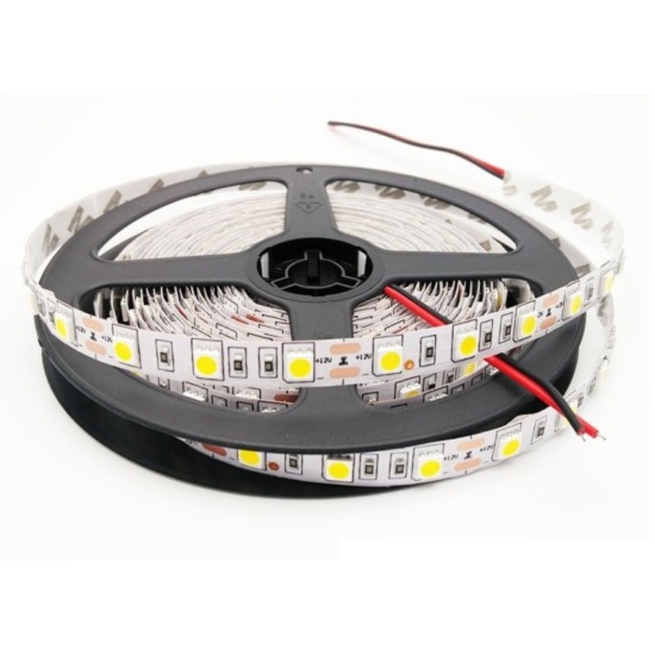 LED лента 12V 14.4W/M 60LED/m, IP20 R5050, 6400K - ролка 5м