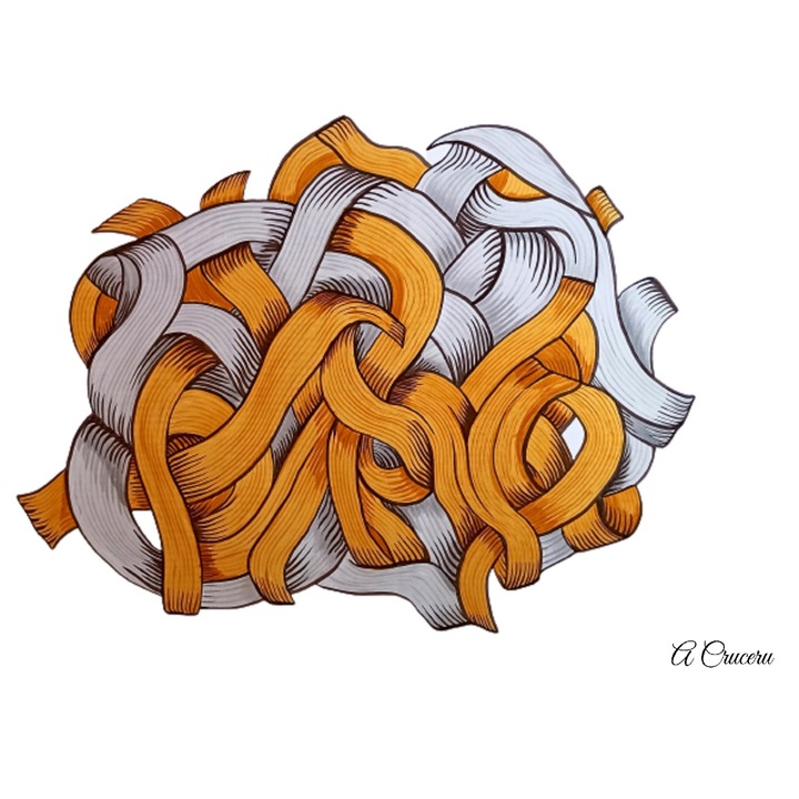 Kézzel készített festmény, aquaecset, kartonpapír 50x70 cm