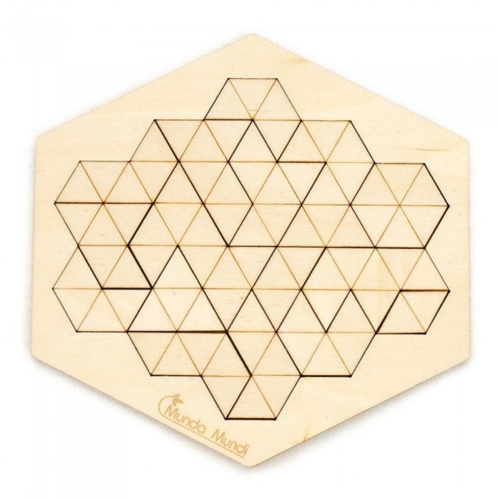 Puzzle, Munda Mundi, Hexagon, Lemn, Maro