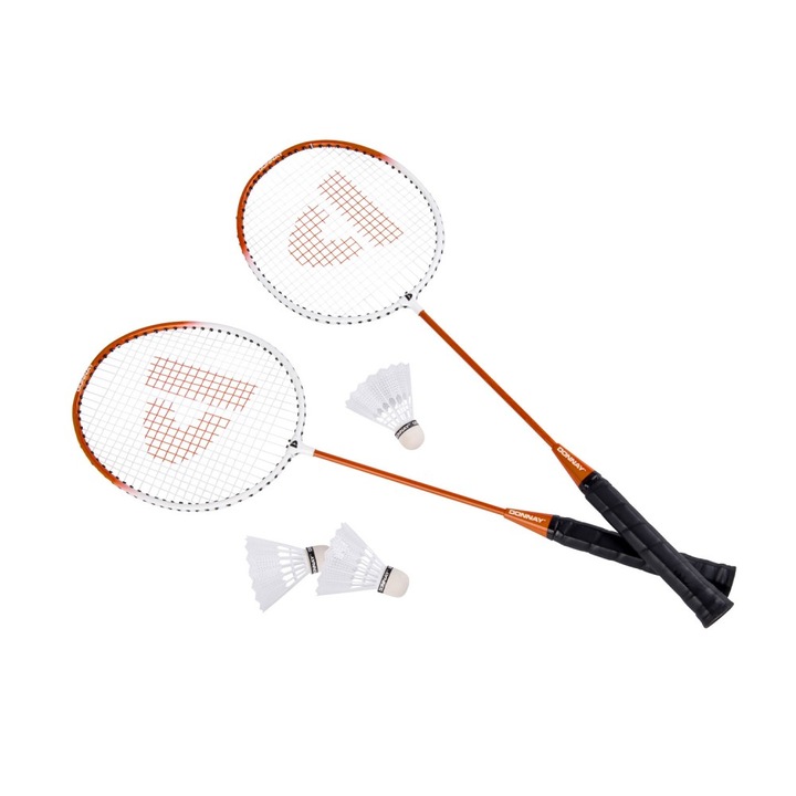 Donnay tollaslabda készlet 6 részes narancs, 2 ütő, 3 tollaslabda, szállítótáska