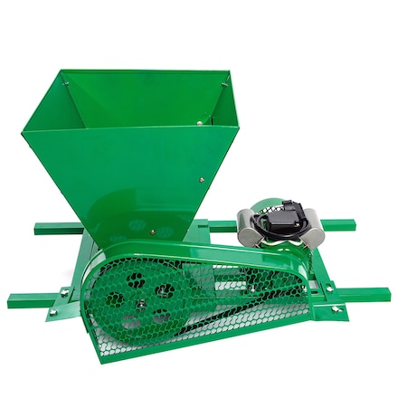 Zdrobitor de Fructe Electric Micul Fermier 750 W, 180 kg/h, Cuva 20 L, Cutit Otel, Verde