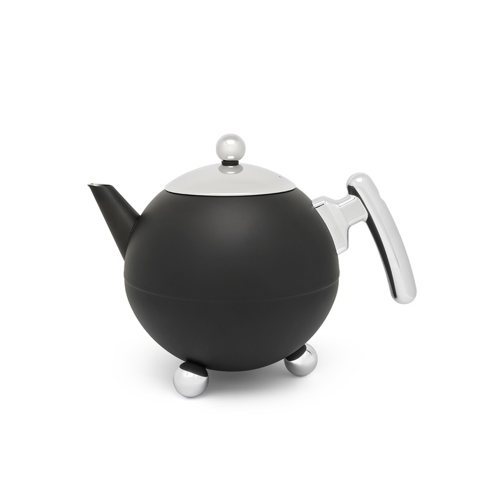 Чайник от неръждаема стомана, Bredemeijer, 16,1 x 24,8 x 18,1 см, 1,2 л, черен
