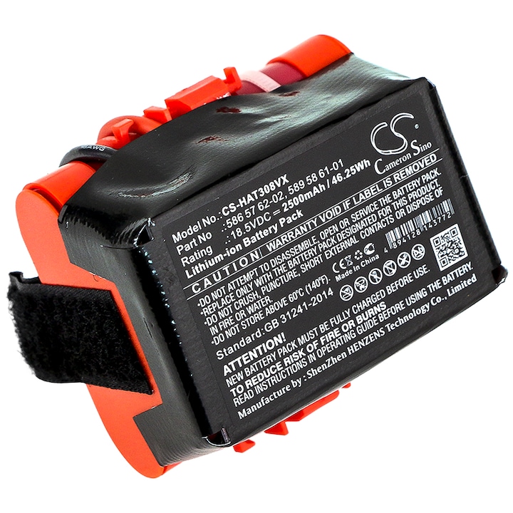 Baterie masina de tuns iarba, Seilylanka, 2500mAh, 18.5V, Compatibil cu Husqvarna Automower 105, Portocaliu