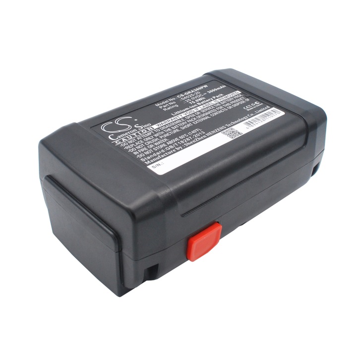 Baterie masina de tuns iarba, Seilylanka, 3000mAh, 25V, Compatibil cu Gardena, Negru