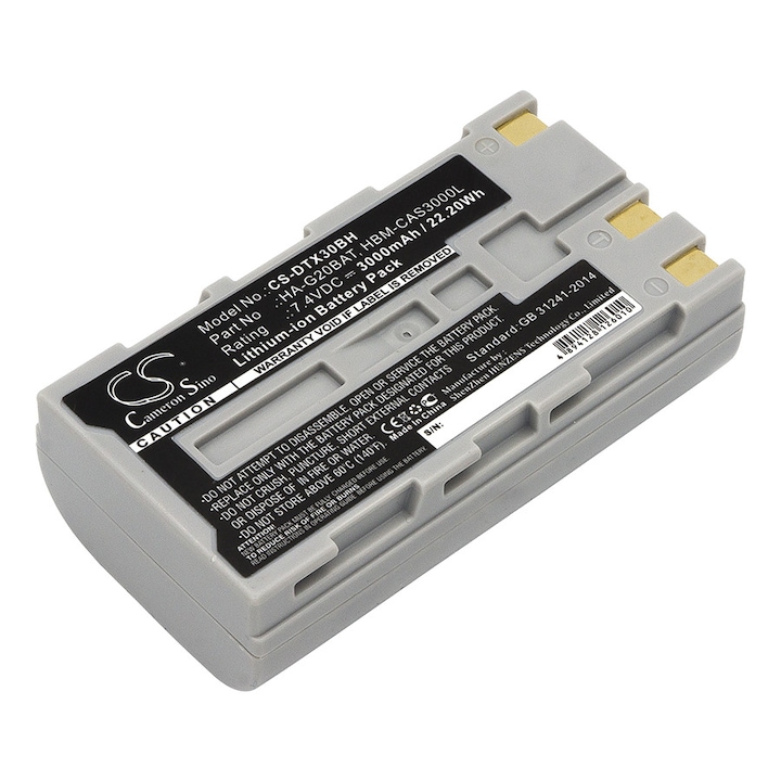 Baterie scaner cod de bare, Seilylanka, 3000mAh, 7.4V, Compatibila cu Hioki, Gri