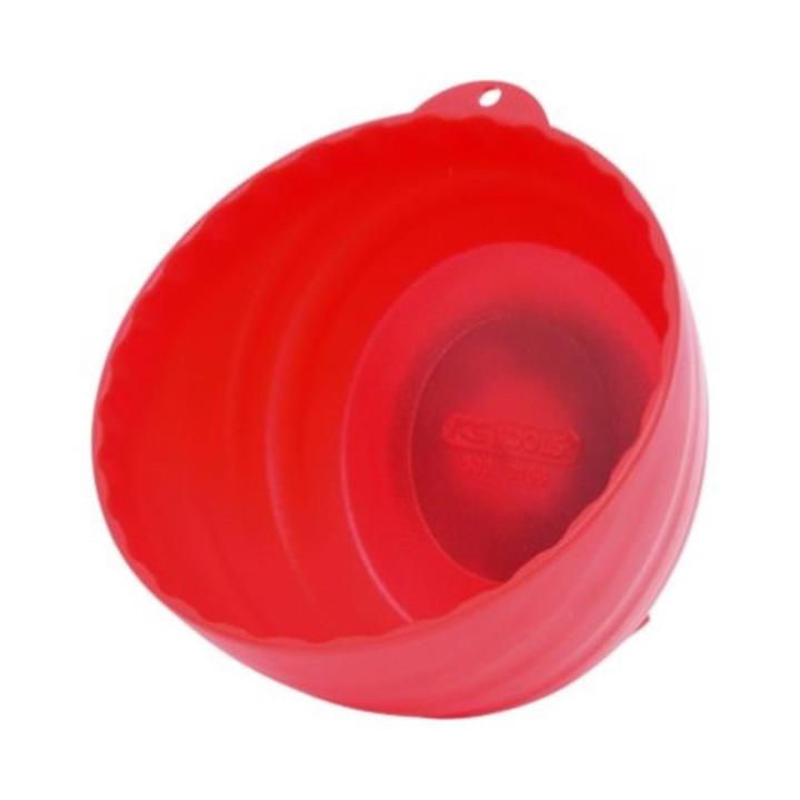 Cuva din plastic cu magnet KS Tools 90884, diametru 150 mm, rosu