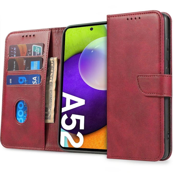 Калъф fixGuard Wallet Business за Samsung Galaxy A52 / A52s, Red