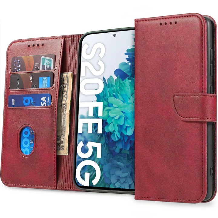 Калъф fixGuard Wallet Business за Samsung Galaxy S20 FE, Red