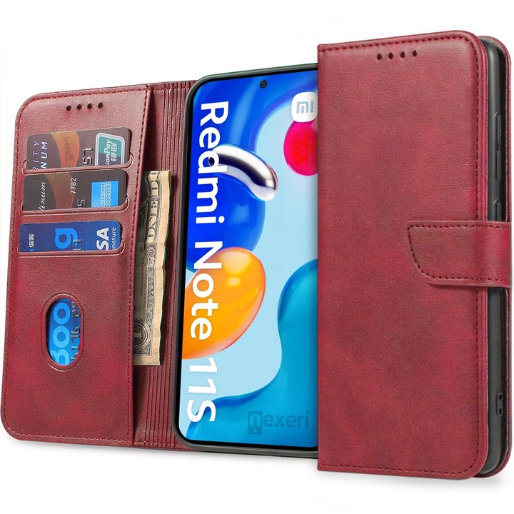 Калъф fixGuard Wallet Business за Xiaomi Redmi Note 11 4G / Note 11s, Red