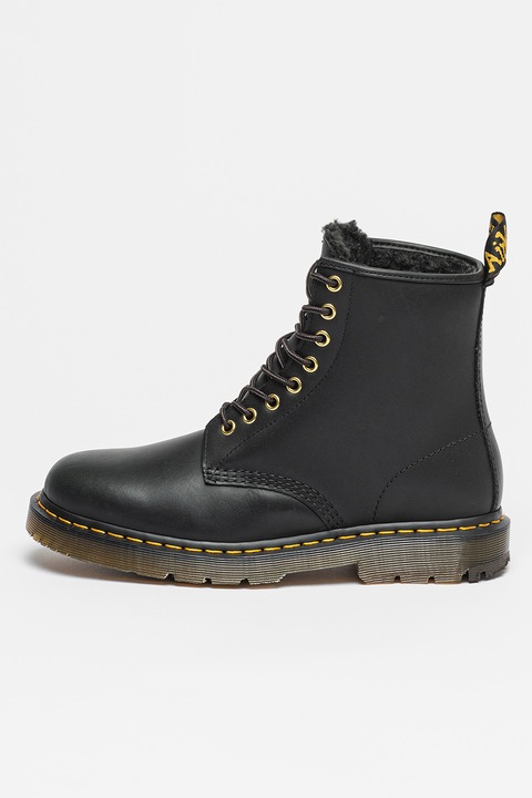 Dr. Martens, Unisex 1460 Wintergrip bőrbakancs, Koptatott fekete