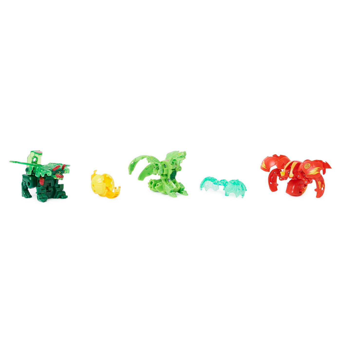 BAKUGAN Evolutions Battle Strike Set - 6 Pezzi Con Bakugan Platinum, Basic, Nanogan E Geogan - Pyrus Sectanoid, Aurelus Dragonoid, Haos Hydorous, Darkus Badadrill, Darkus Fury, Haos Sledge