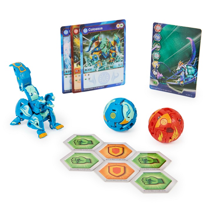 Figurina Bakugan Evolutions - Starter Pack, Howlkor Ultra, Colossus si Pegatrix