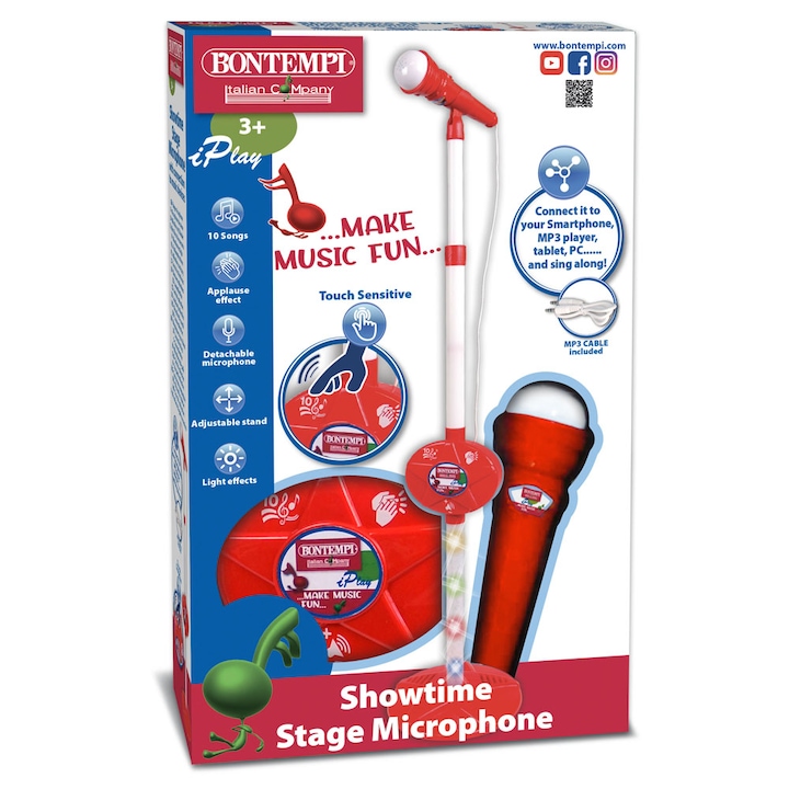 Микрофон Bontempi, С червена стойка
