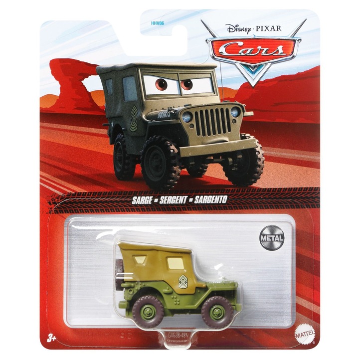 Disney Cars 3 öntött autó - Sarge