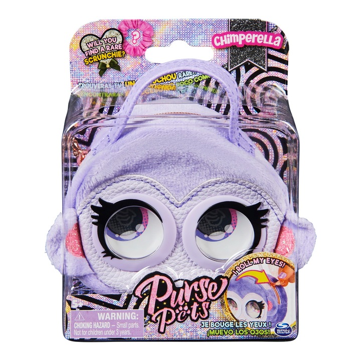 Чантичка Purse Pets - Маймунка, Лилав