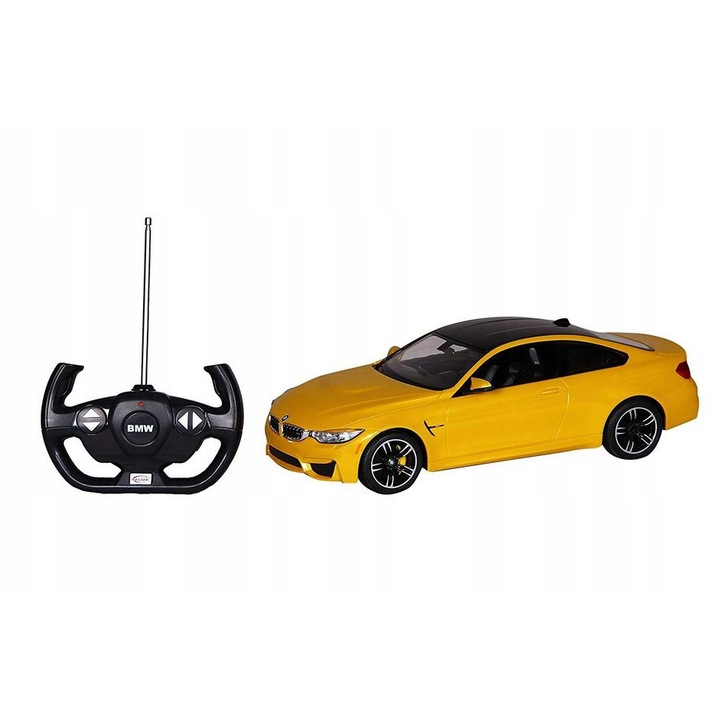 Количка Rastar RC - Bmw M4, Жълт, 1:14