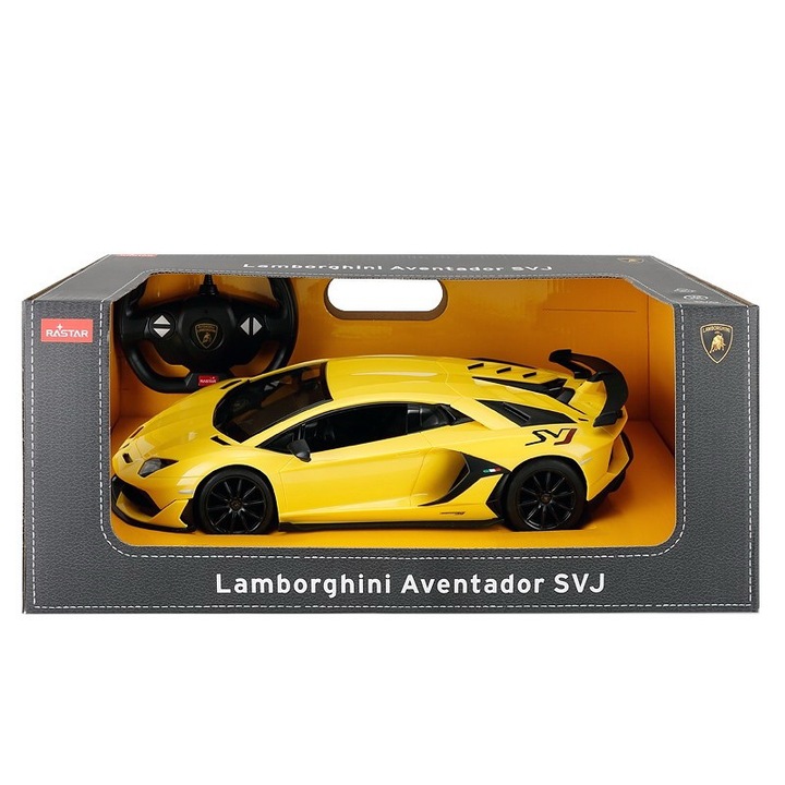 Количка Rastar RC - Lamorghini Aventador Svj, Жълт, 1:14