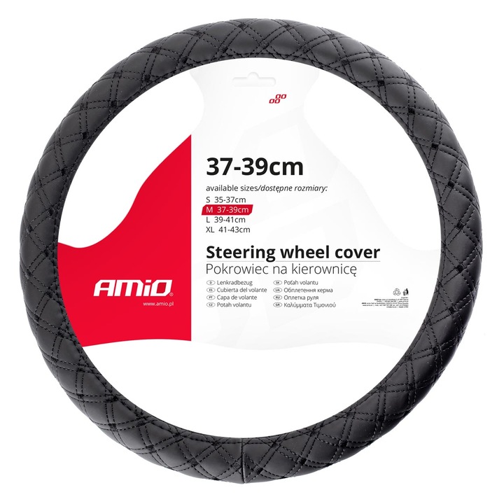 Kormányvédő, Fekete, Varrott, SWC-41-M 37-39cm