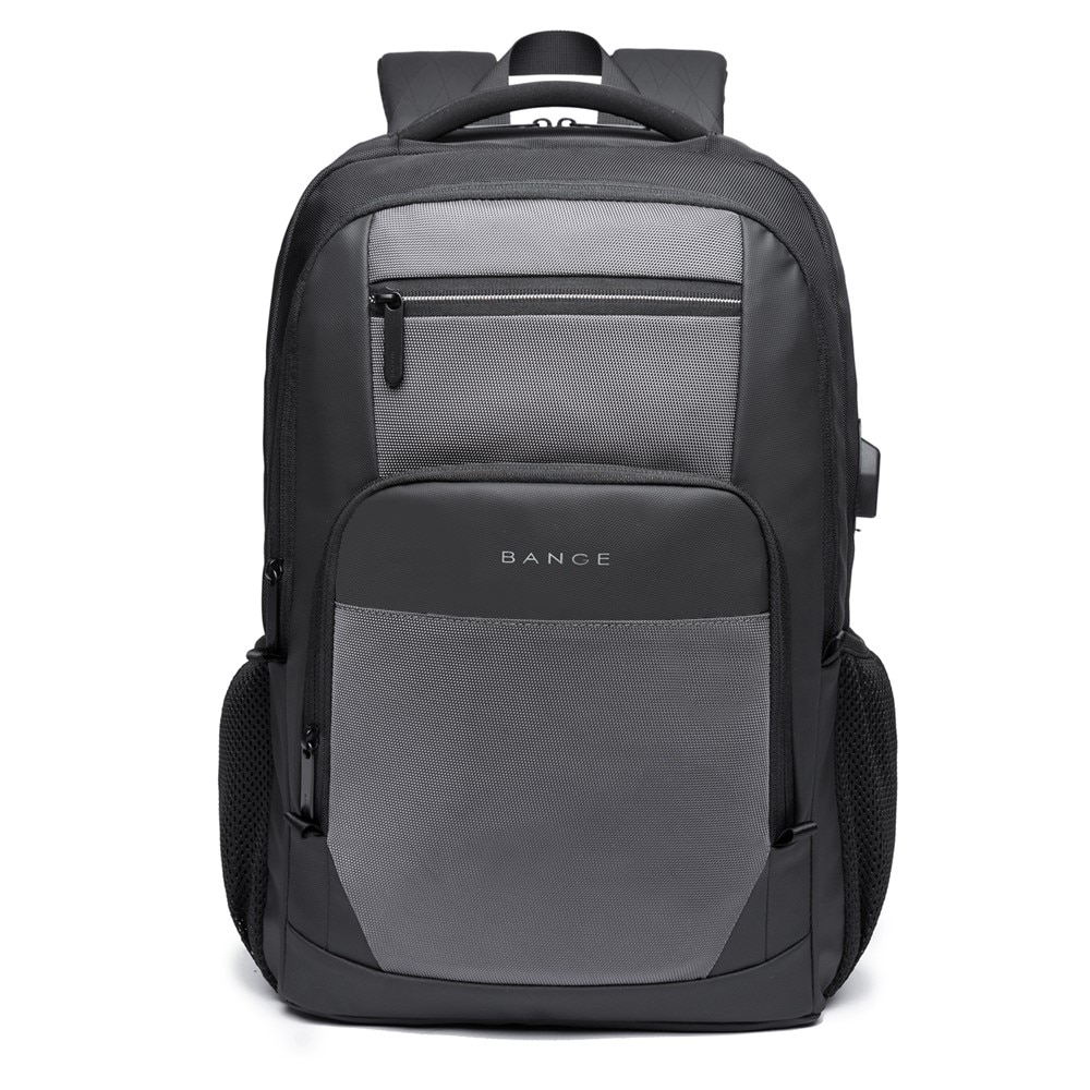 Rucsac laptop 15.6", multifunctional, impermeabil, cu port de incarcare USB, BANGE, 45x32x15 cm, Gri