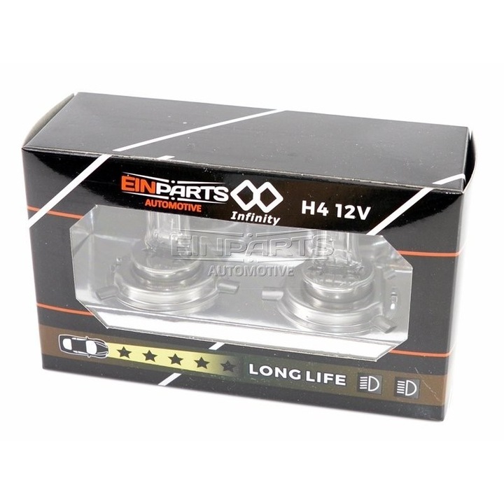 Bec auto halogen H4 12V, Einparts, Durata lunga de viata, 60/55W