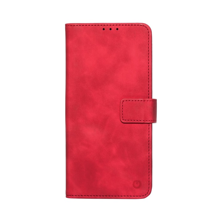 Защитно покритие тип книга CENTO Lima, съвместимо с Samsung A53 5G Scarlet Red Premium, Екологична кожа, Магнитно закопчаване, Повишена защита, Противоударно, Против надраскване, Стойка