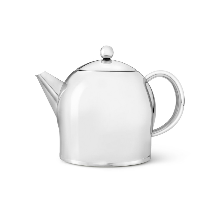 Bredmeijer teáskanna fedővel, 1,4 l, polírozott, 15,9 x 23 x 18,3 cm, rozsdamentes acél, ezüst