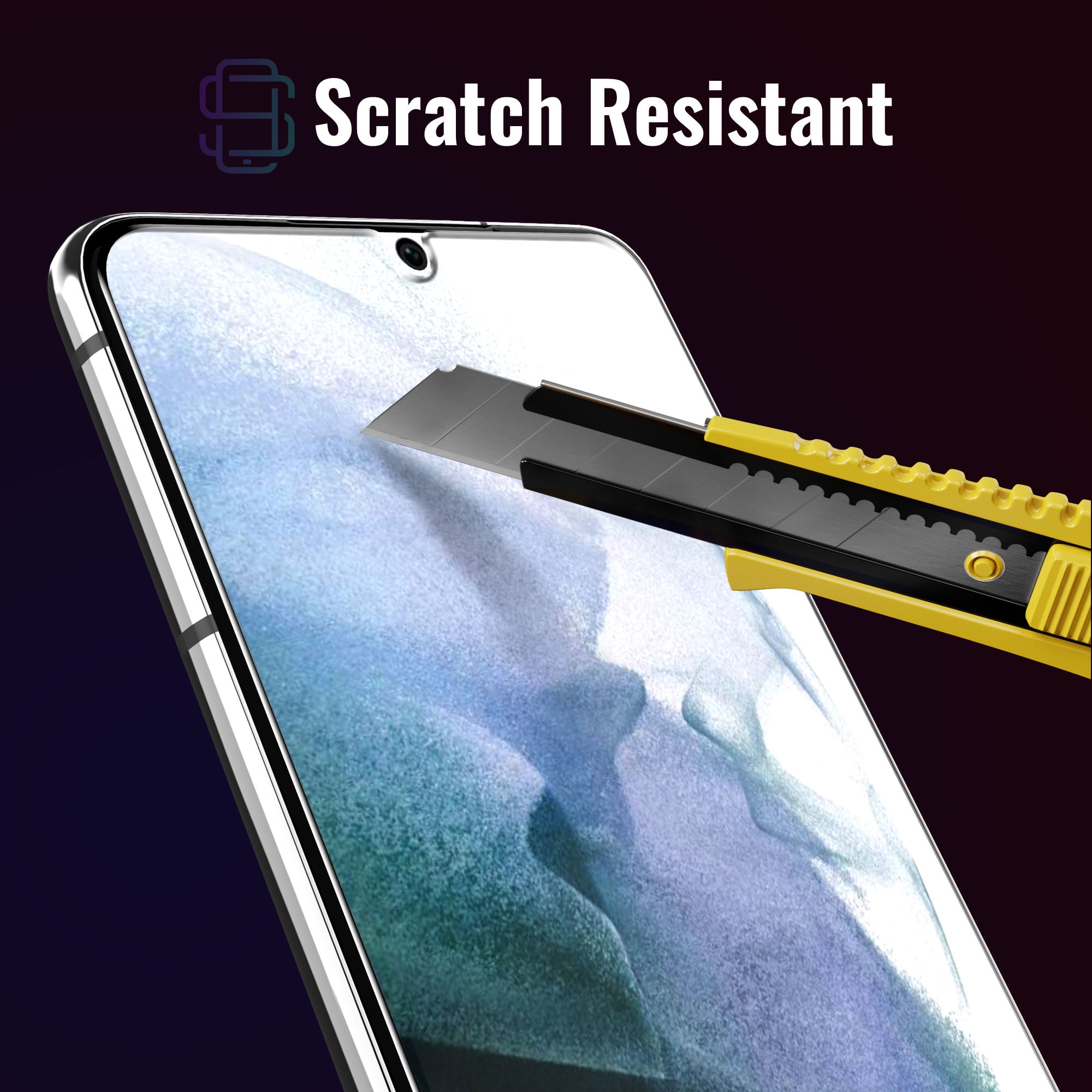 Set 2 Folii sticla compatibil cu Samsung Galaxy S22 Plus, DefenSlim, instalare usoara si rapida cu dispozitiv de potrivire automata in 30 sec cu Easy Install Kit patentat, protectie telefon