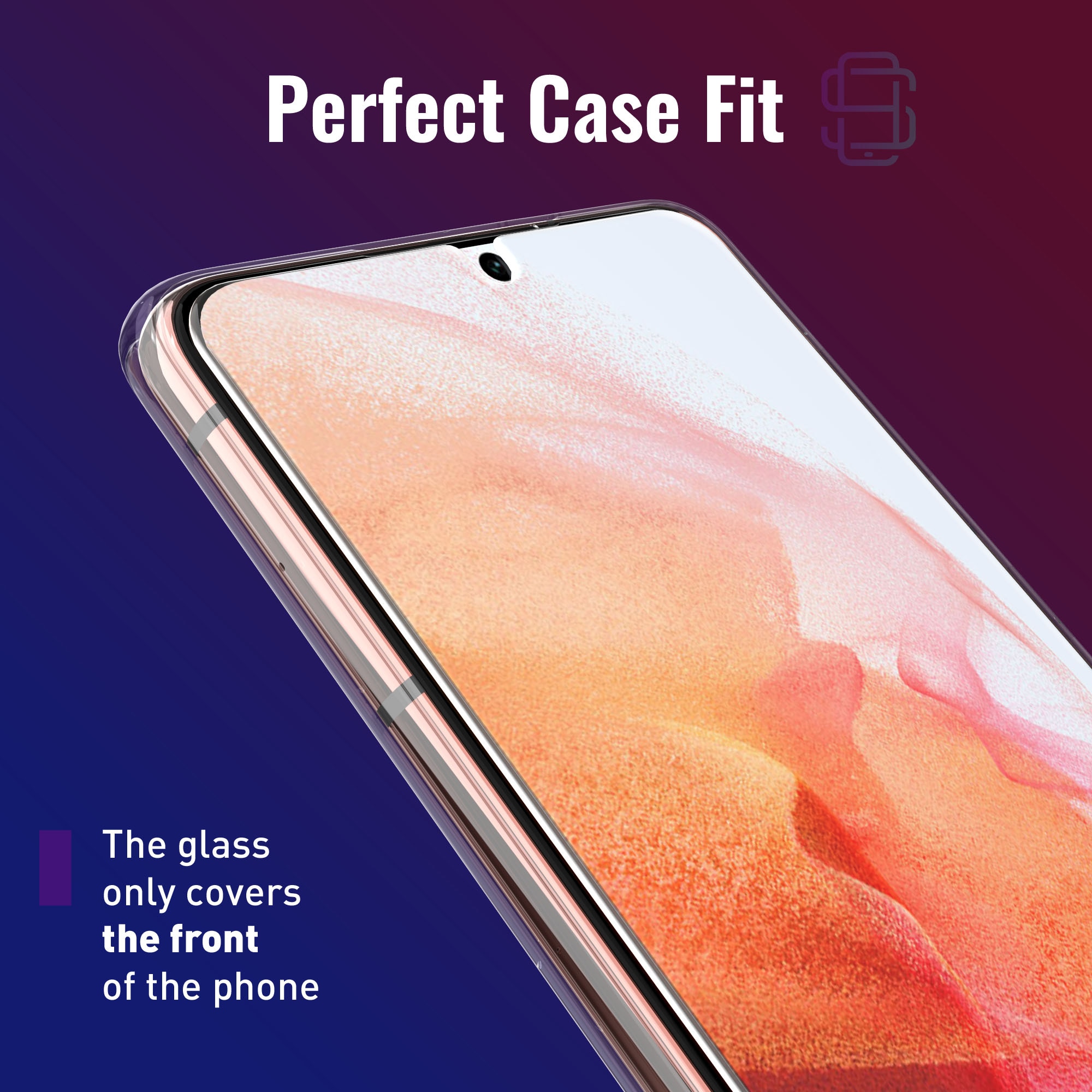 Set 2 Folii sticla compatibil cu Samsung Galaxy S22, DefenSlim, instalare usoara si rapida cu dispozitiv de potrivire automata in 30 sec cu Easy Install Kit patentat, protectie telefon