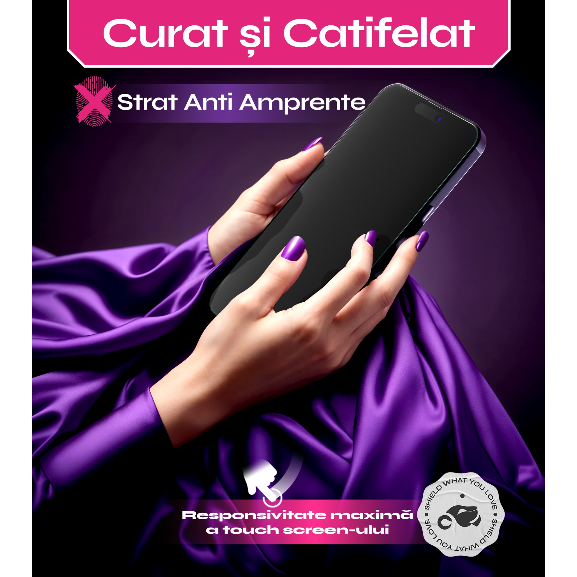 Set 2 Folii sticla compatibil cu iPhone 15 PLUS / iPhone 16 PLUS, 6.7", DefenSlim, instalare usoara si rapida cu dispozitiv de potrivire automata in 30 sec cu Easy Install Kit patentat, protectie telefon