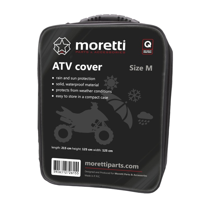 Prelata ATV impermeabila, culoare negru, marime M