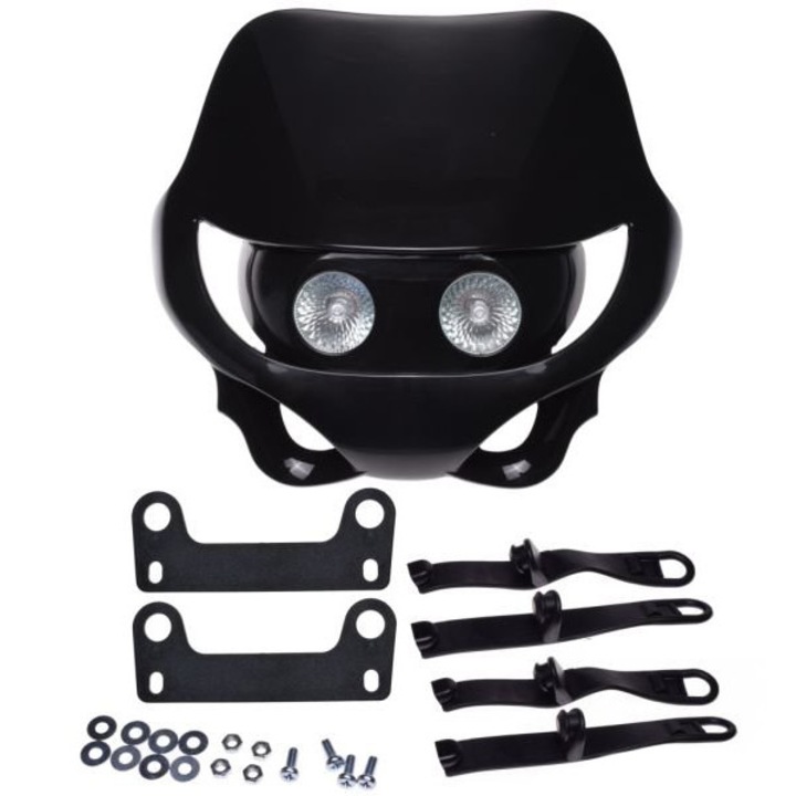 Carena cu far, Enduro, culoare negru