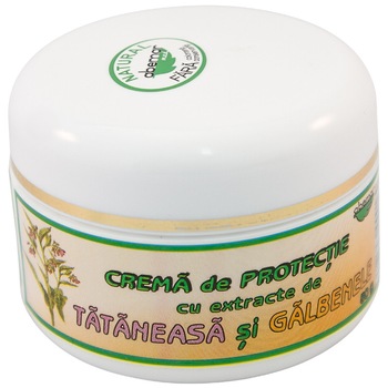 Crema de protectie cu extracte de tataneasa si galbenele, 50 grame Crema de protectie cu extracte de tataneasa si galbenele, 50 grame