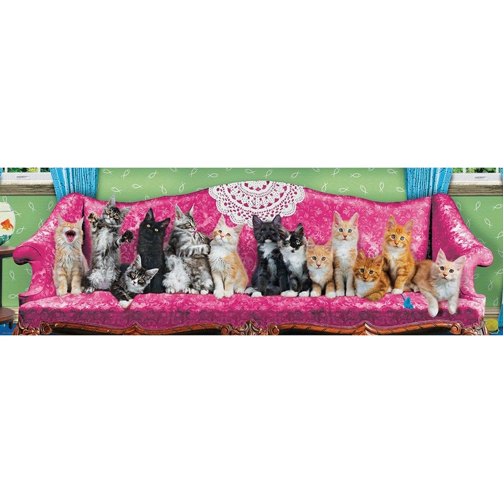 Puzzle 1000 piese Eurographics - Kitty Cat Couch