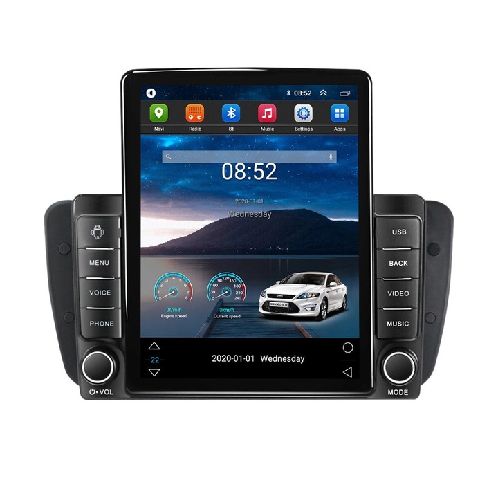 Navigatie Seat Ibiza din 2009 - 2013, Ecran TESLA 9.7 inch, 8 GB RAM si 128 GB ROM, Android 15, Slot Sim 4G, Procesor Octa Core, Carplay Wireless si Android auto, Procesor Sunet Digital DSP, Aplic