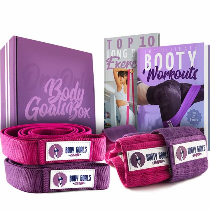 Комплект Ластици за тренировка Body Goals Club, за Цяло тяло