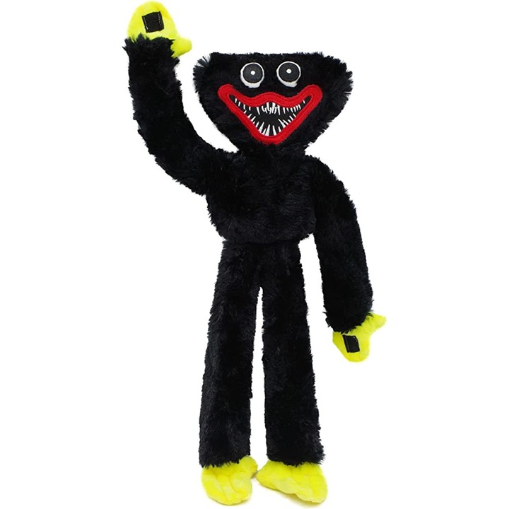 Jucarie Huggy Wuggy, MoreJieka, Plus, 40 cm, Negru