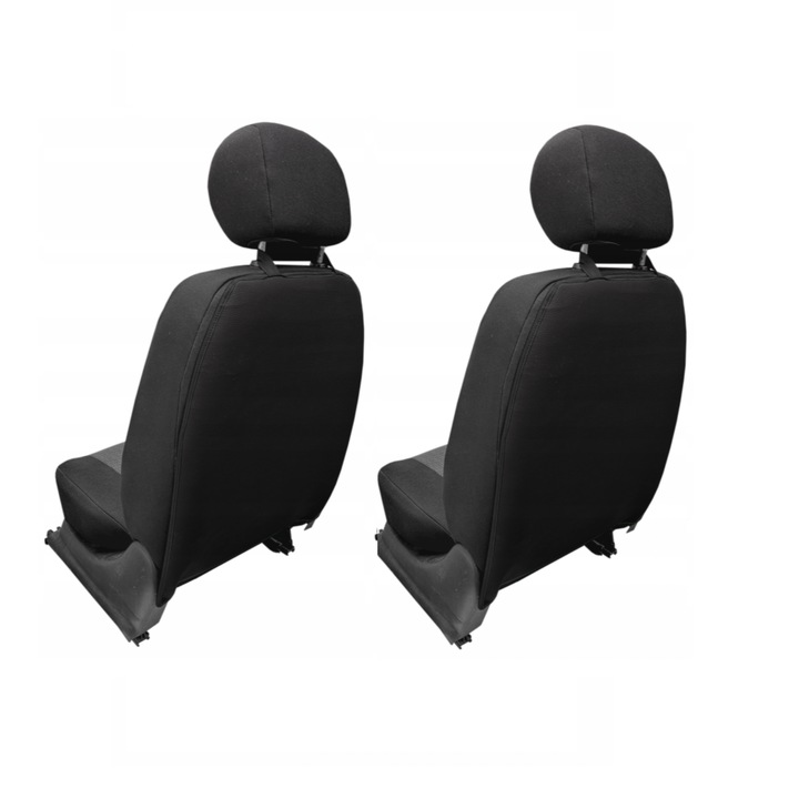 Set 2 protectii auto pentru spatarul scaunului din fata, Metru Patrat, din piele ecologica, neagre, lavabile, impermeabile, 65 cm x 48 cm