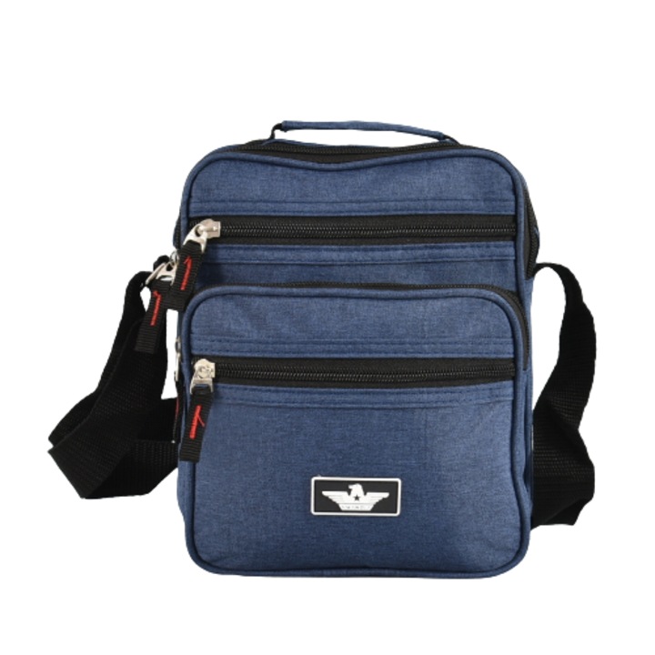 Férfi táska 22329-2, 18/20/5 cm, Textil, Kék