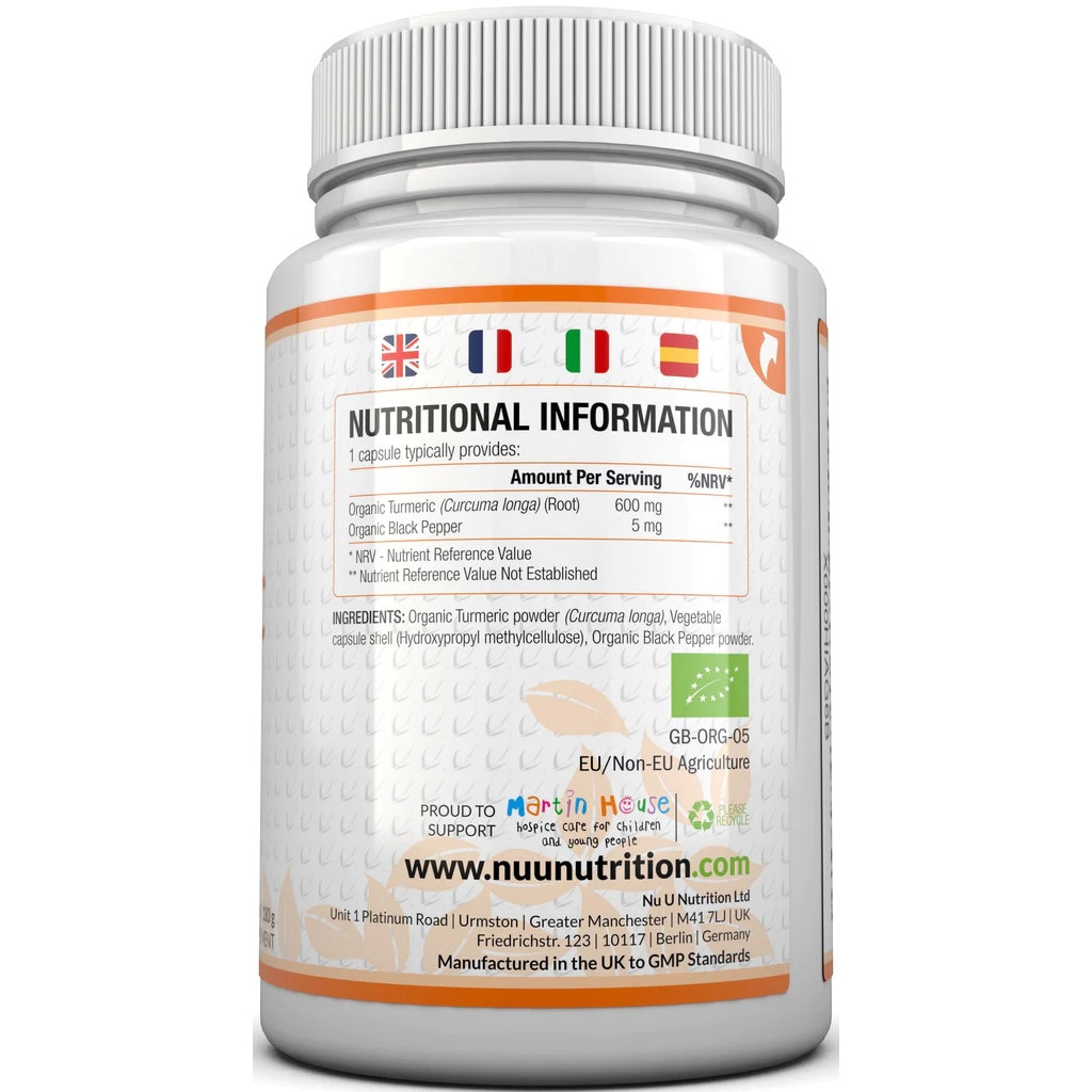 Supliment Alimentar, Nu U Nutriton, Turmeric Curcumin si Piper Negru