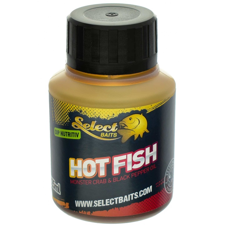 Dip bait Select Baits, Aroma Hot Fish, 125ml
