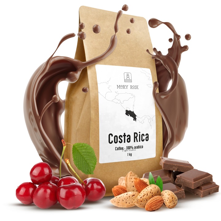 Cafea Boabe, Mary Rose, Costa Rica, Ciocolata si Cirese, Proaspat prajit, 100% Arabica, 1kg