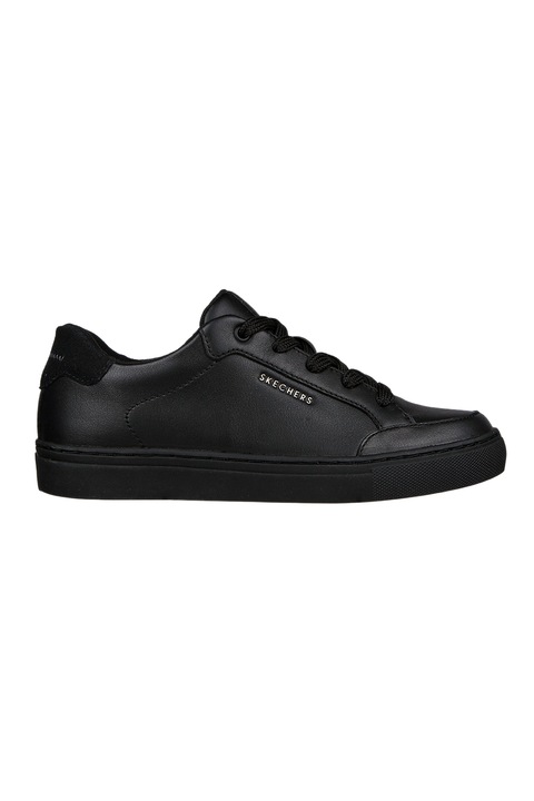 Skechers, Pantofi sport din piele Side Street, Negru